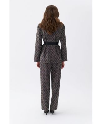 Women's Double-Sided Belt Designed Jacket