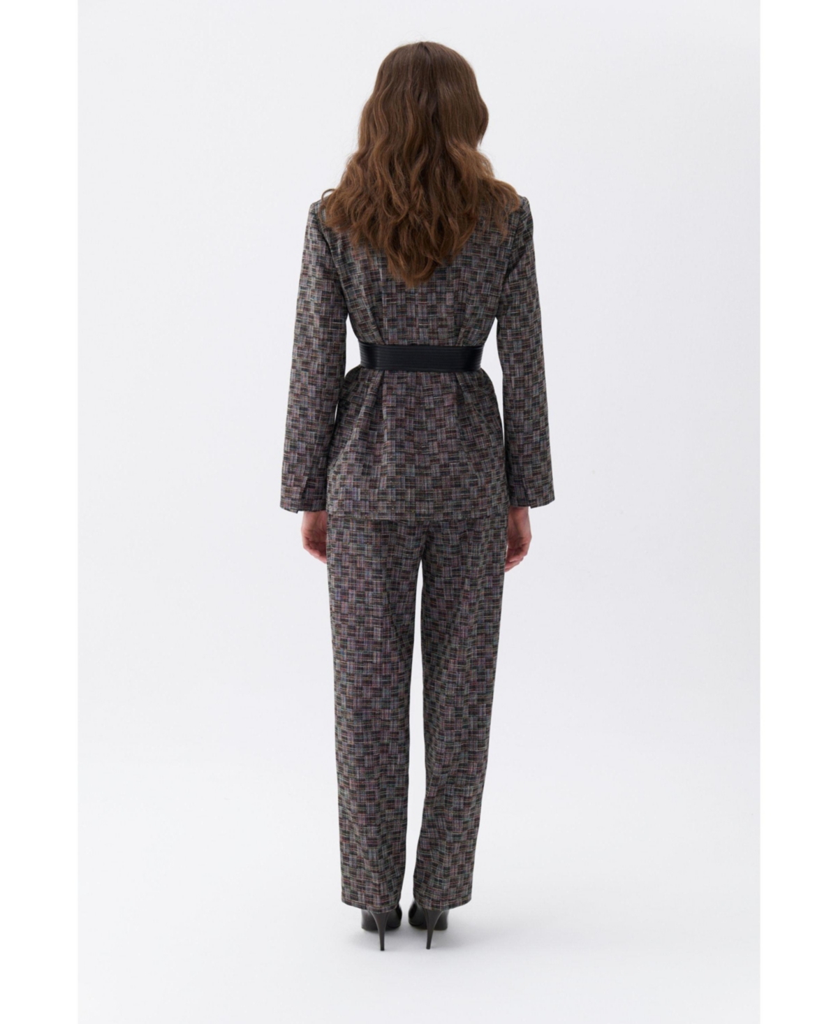 Nocturne Women's Double-Sided Belt Designed Jacket - Multi-colored