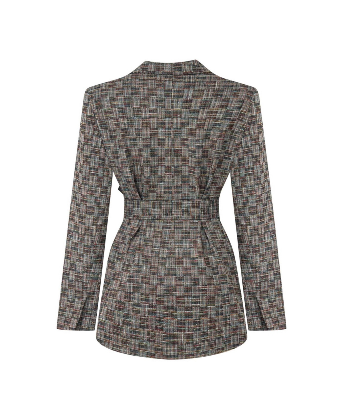 Nocturne Women's Double-Sided Belt Designed Jacket - Multi-colored