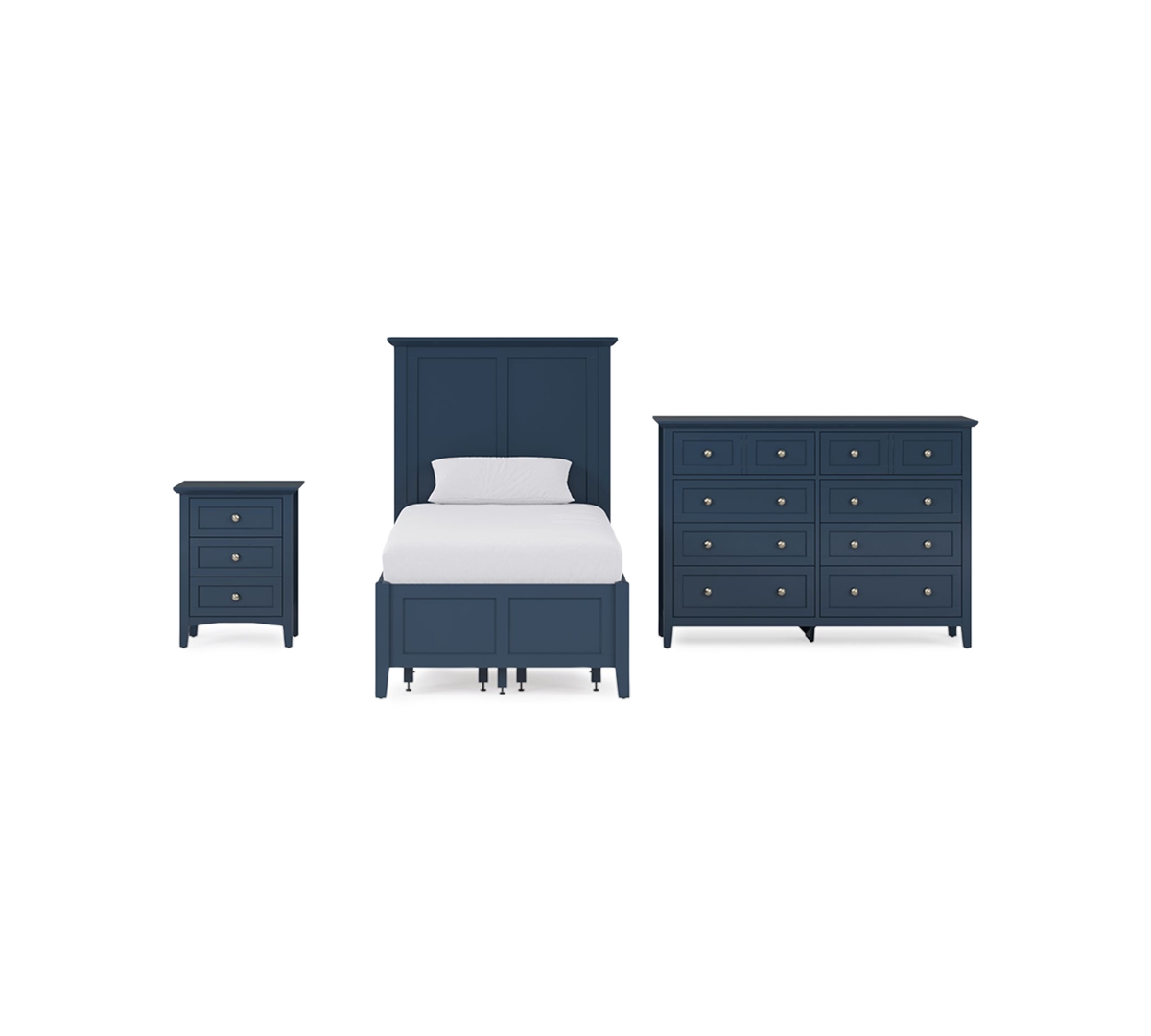 Macy's Hedworth King Storage 3-pc. Set (bed, Dresser & Nightstand) In Blue