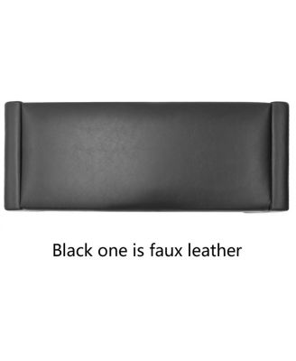 47" Faux Leather Upholstered Bedroom Waterfall Benches