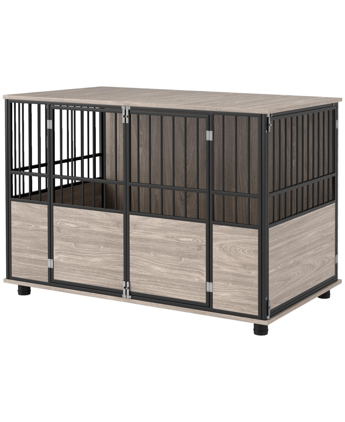 46&#x22; Dog Crate Furniture End Table for Small to Large Dogs - Brown