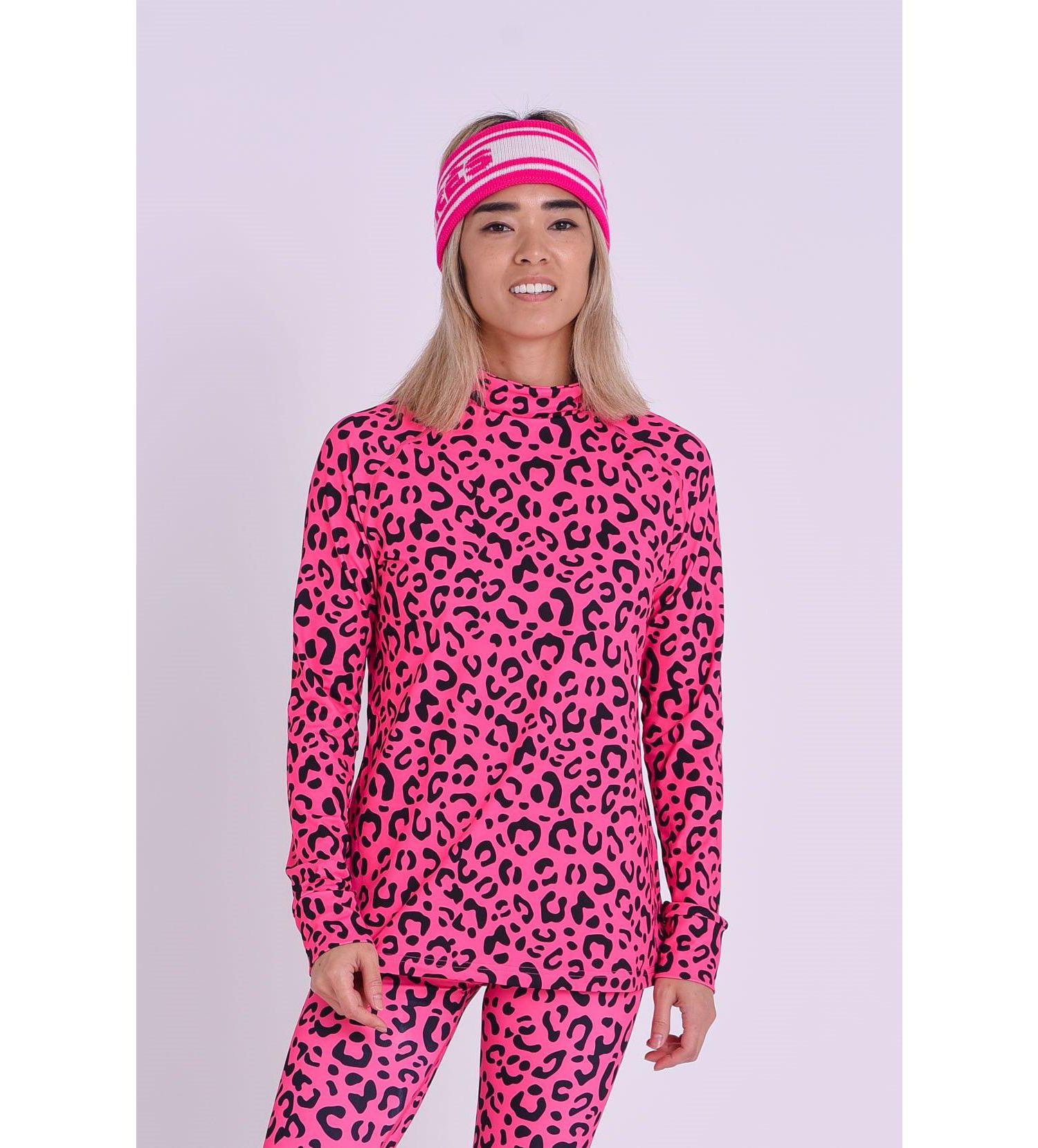 Women's Baselayer Top - Hotel California Pink Leopard
