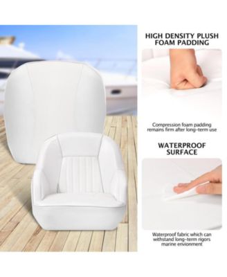 Pontoon Boat Seat,Captain Bucket Seat With Thickened Sponge Padding,Boat Captains Chairs,Fishing Boat Seats, Boat Bucket Seat for Fishing Boat, Sightseeing Boat, Speedboat, Canoe, 1-Piece