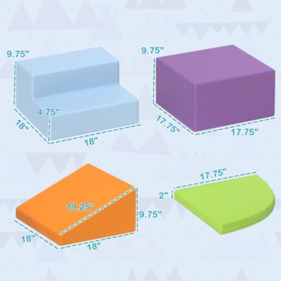 4-Piece Kids Crawl and Climb Activity Play Set, Assorted