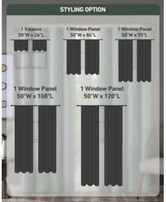 Maya Heathered Blackout Curtain 1 Panel for bedroom, Grommet top fit up to 1.25 inches rod Single Curtain Panel for Living Room, Width 50 length 54 inches, Pitch Black Ambiance Dusty Seafoam 1 Window Panel