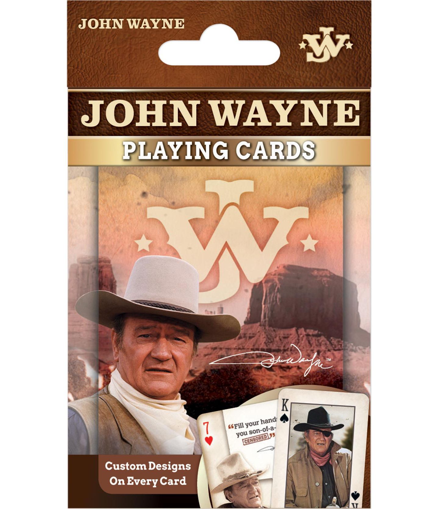 Детские игрушки MasterPieces Puzzles John Wayne Playing Cards, 54-Card Deck, Ages 18+ — фото 1
