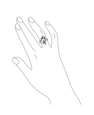 Nautical Marine Life Tropical Beach Nymph Siren Mermaid Ring Oxidized .925 Sterling Silver 2MM Band