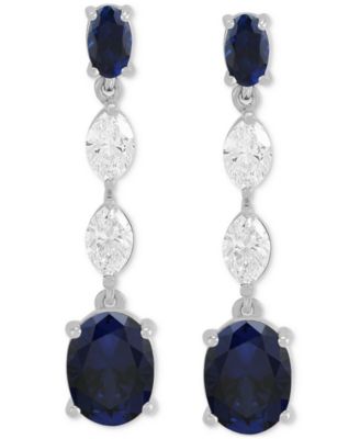 Lab Grown Emerald (2-3/4 ct. t.w.) & Lab Grown Diamond (3/4 ct. t.w.) Drop Earrings in 14k Gold (Also in Lab Grown Ruby & Lab Grown Sapphire)