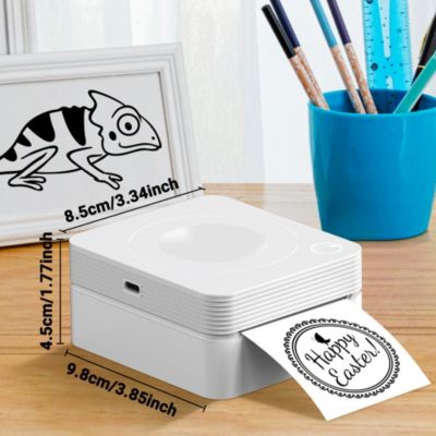 Nelko PM230 Mini Bluetooth Sticker Printer – Portable Thermal Printer with 3 Paper Rolls, Templates for Phone/Tablet – Easy Labeling Anywhere