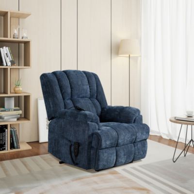 Dual Motor Heat Massage Infinite Position Up to 350 LBS Electric Power Lift Recliners with Power-Remote