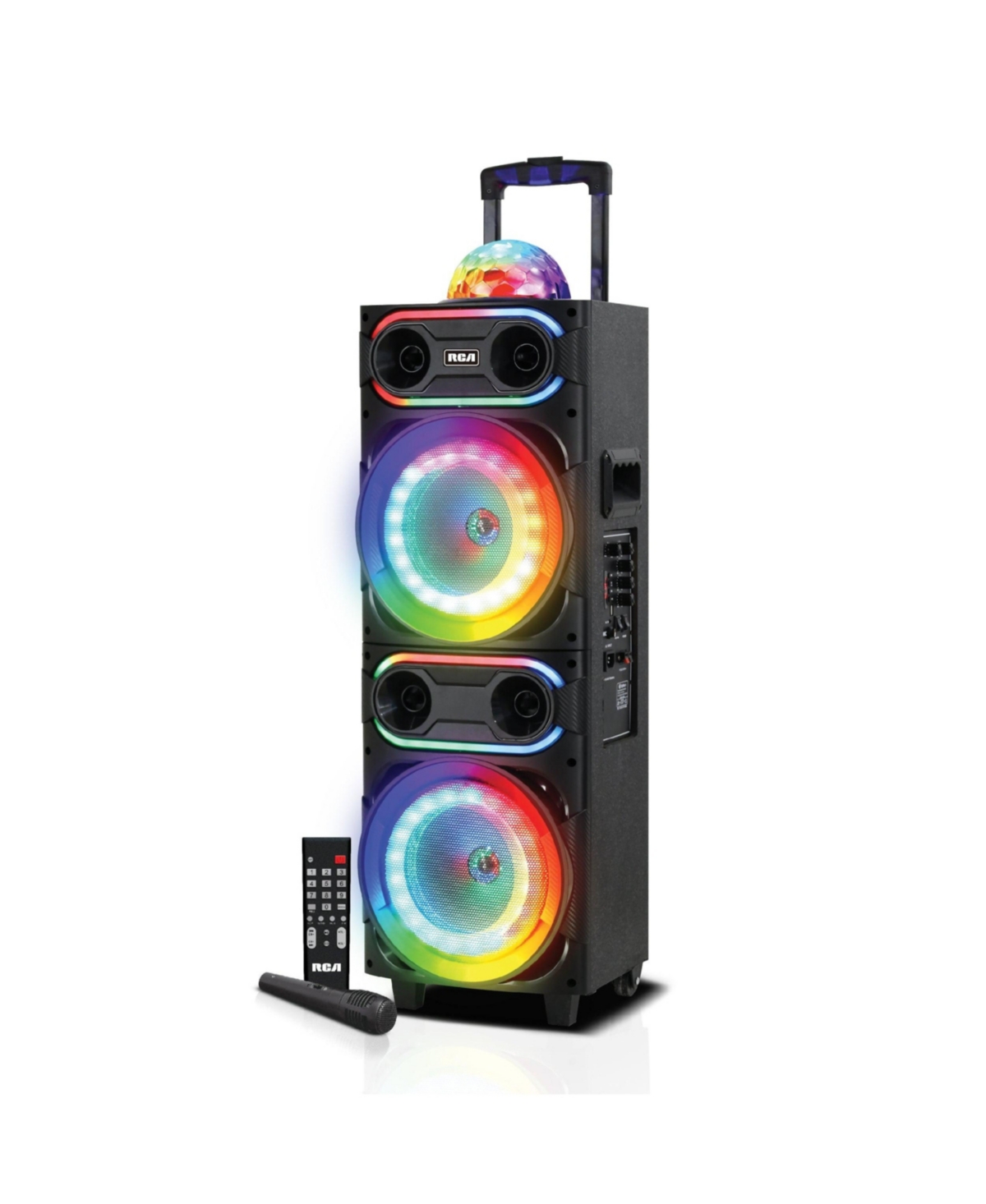Rca Disco 208 Flame Effect Bluetooth Speaker, Dual Woofer