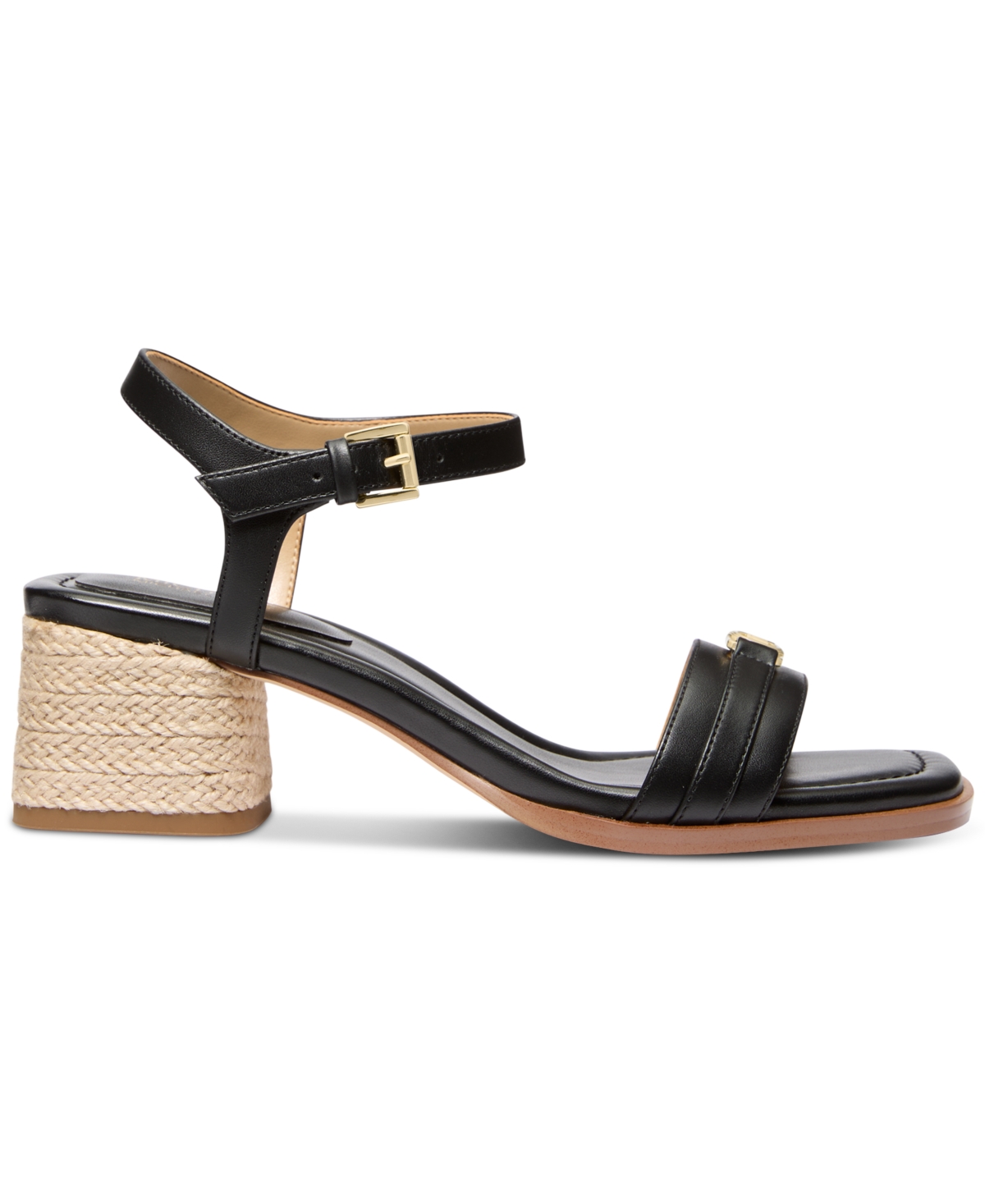 Shop Michael Kors Michael  Women's Mandy Mid-heel Sandals In Black