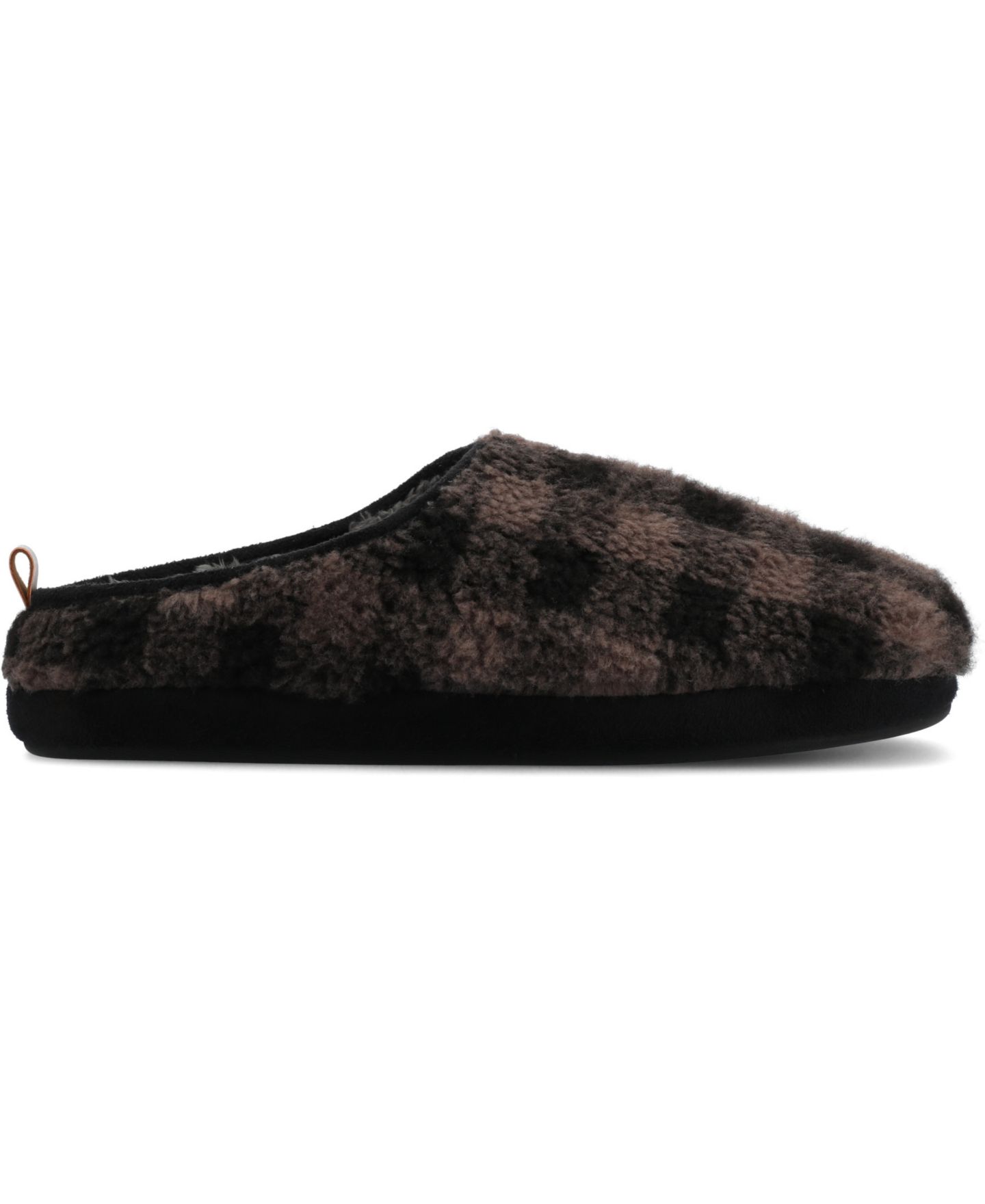 Мужские тапочки Vance Co. Roland Fleece Shearling Slide Slipper, цвет: Чёрный — фото 2