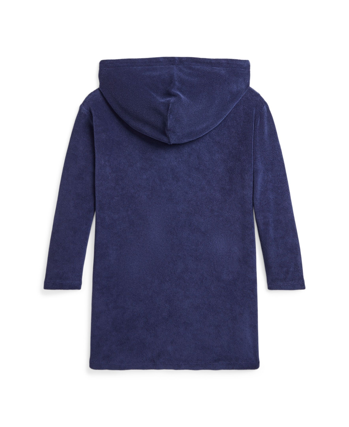 Polo Ralph Lauren Hooded Terry Cover-up In Newport Navy With Paper White