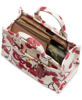 COACH Cargo Cherry Print Canvas Tote Bag 20 - Macy's
