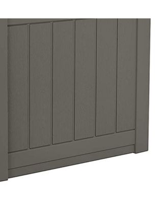 22 Gallon Outdoor Patio Small Deck Chest Box with Storage Seat, Stone