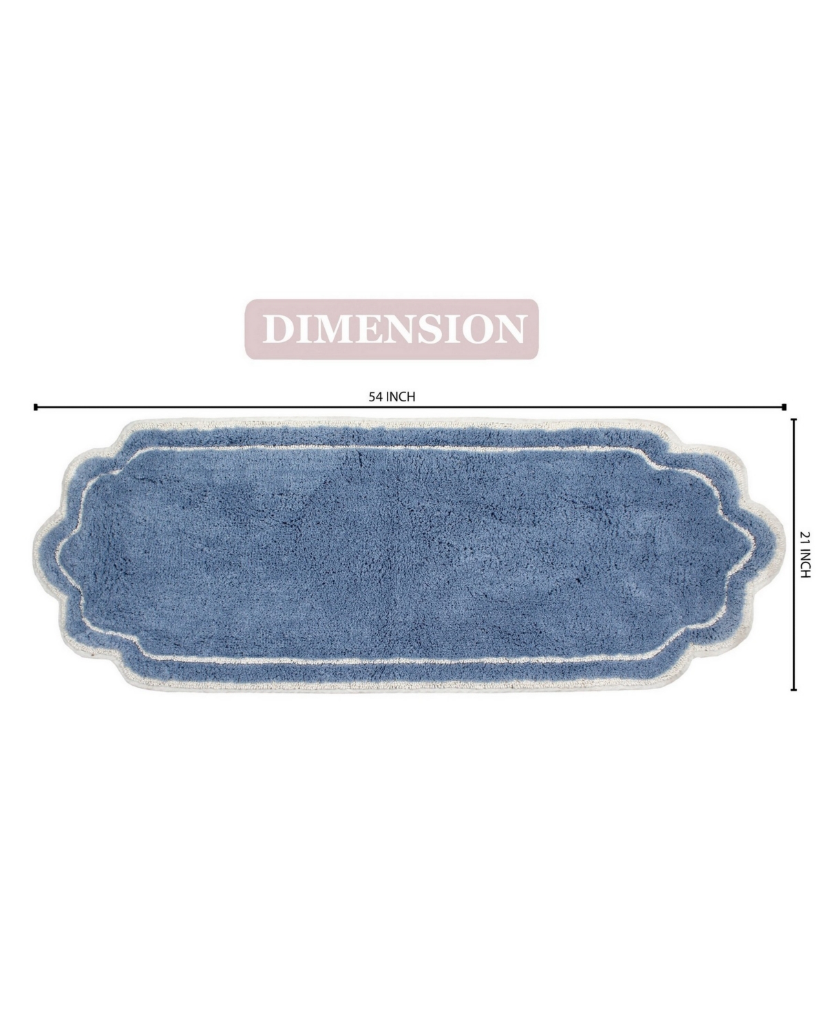 Home Weavers Allure Runner Bathroom Rug, 21" X 54" In Blue