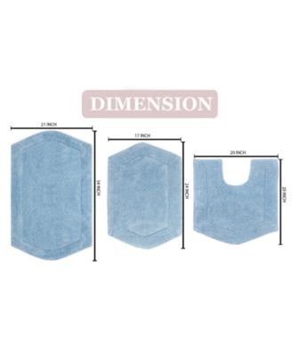 Home Weavers Waterford 3-Pc. Bath Rug Set