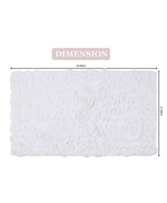 Bell Flower Bath Rug, 21" x 34"