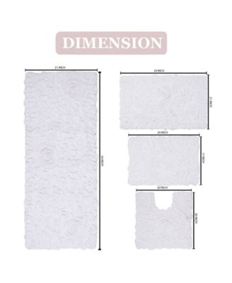 Bell Flower 4-Pc. Bath Rug Set