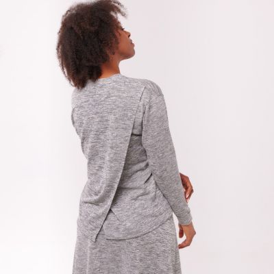 Women's Ava Back Wrap Top With Shoulder Snaps Extra Soft