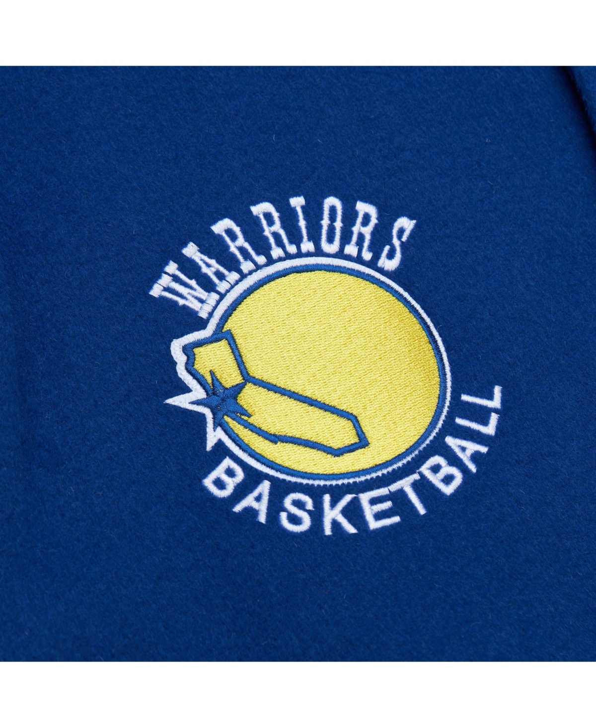 Mitchell & Ness Men'sGolden State Warriors Hardwood Classics Varsity Full-Snap Jacket - Royal