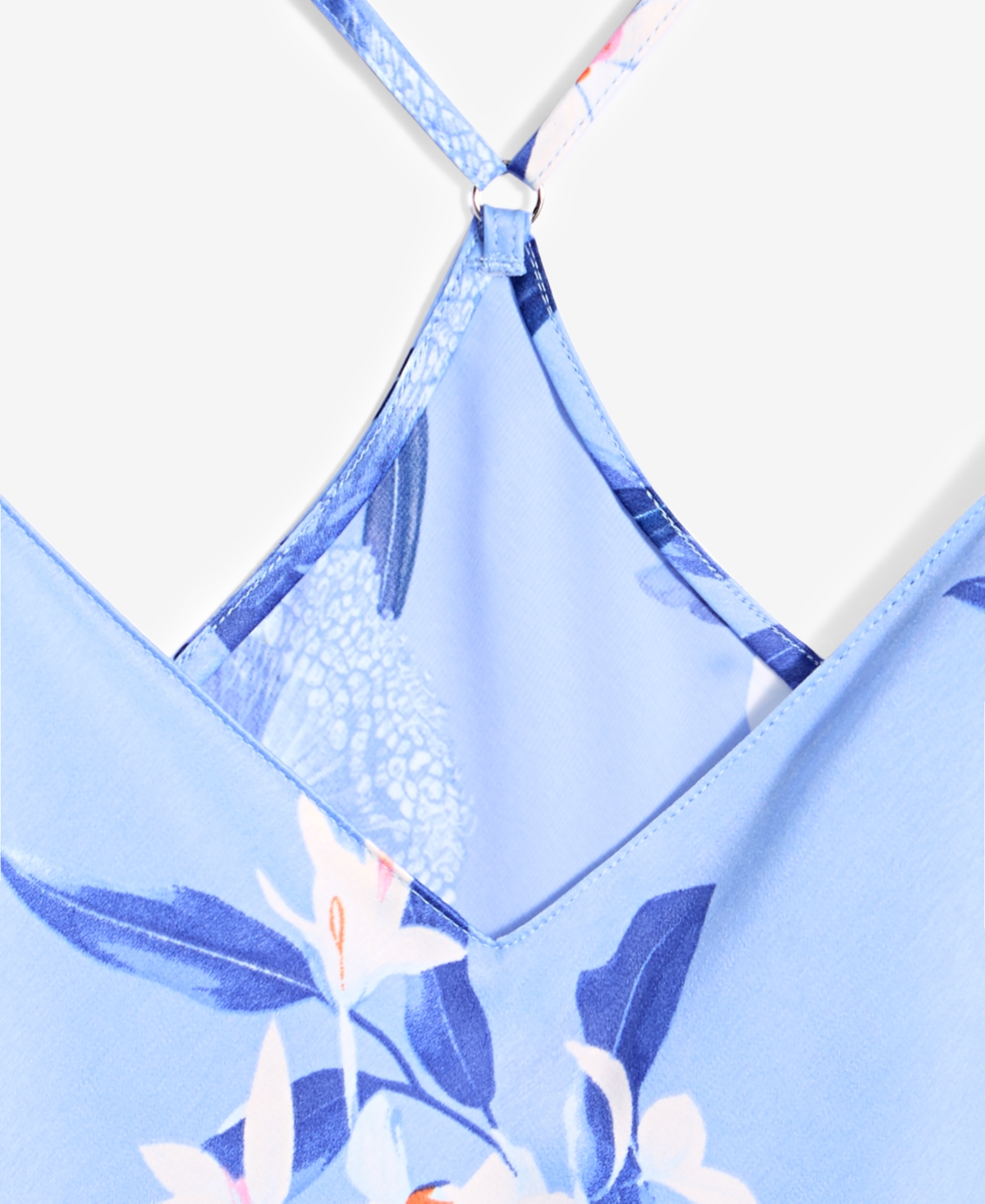 State Of Day Women's Crepe De Chine Chemise, Created For Macy's In Yacht Blue