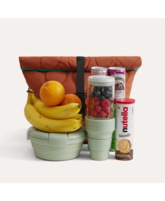 Walker Roll Top Lunch Bag with Adjustable Shoulder Strap Tangerine