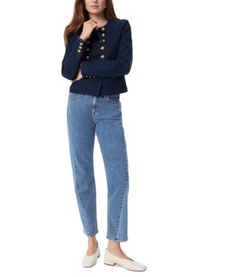 Sam Edelman Women's Fiona Double-Breasted Denim Blazer