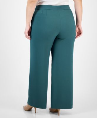 Plus Size Mid-Rise Wide-Leg Pants
