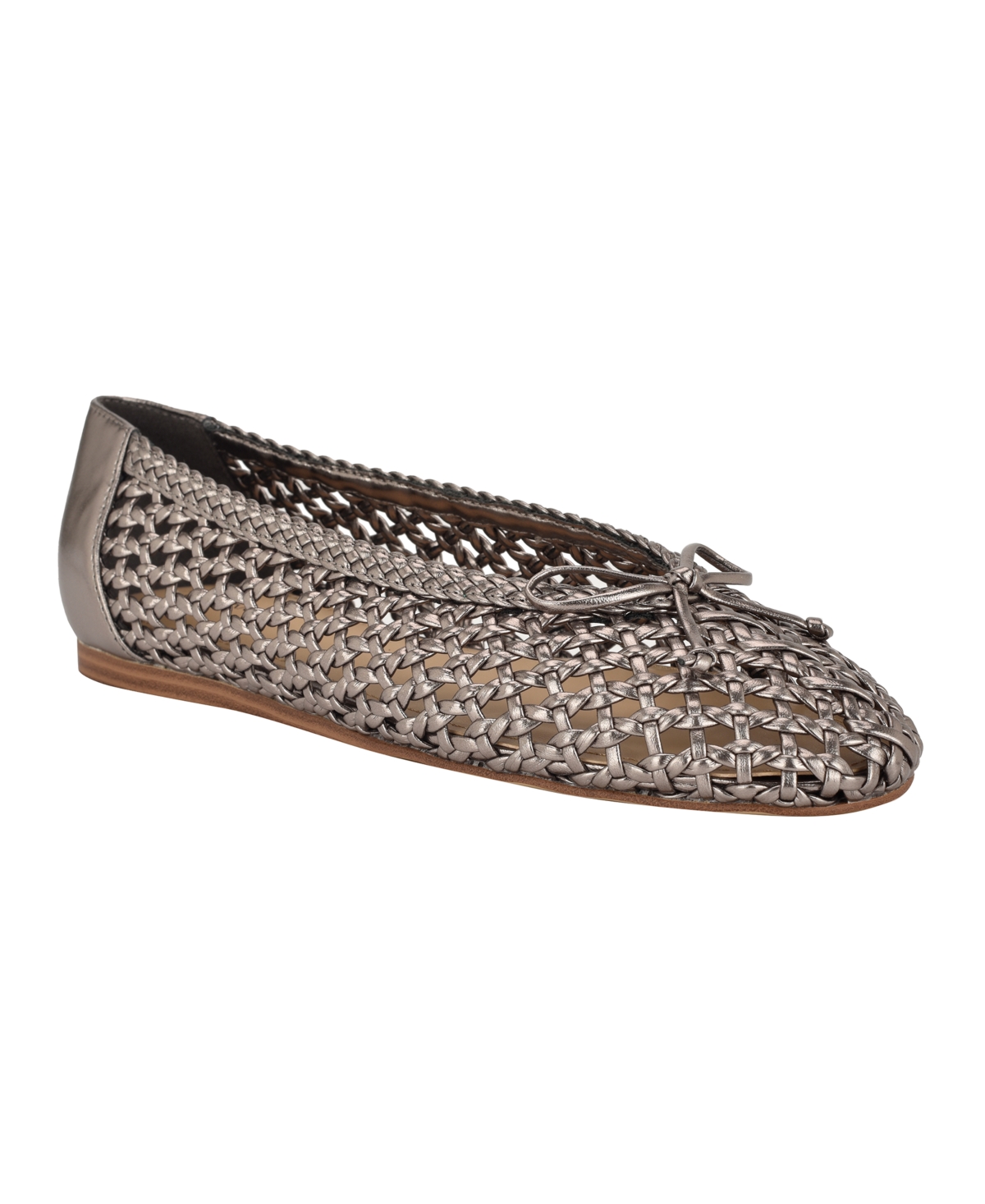 Calvin Klein Zatoria Ballet Flat In Pewter