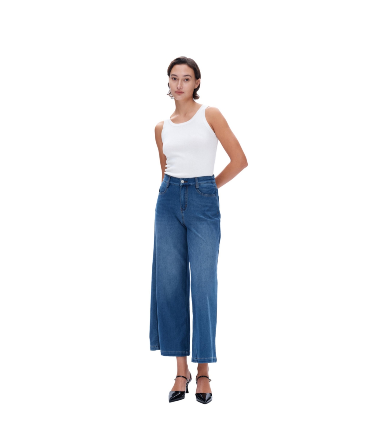 Bayeas Women's High Rise Wide Leg Flare Jeans
