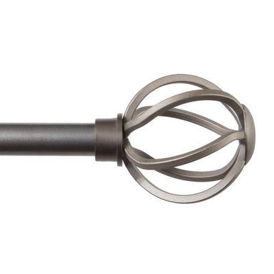 Cage 5/8 Inch Decorative Curtain Rod - Elegant Window Treatment for Stylish Interiors