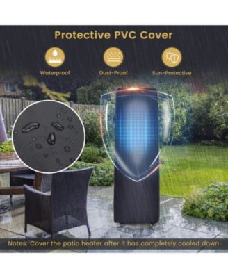 41 000 BTU Propane Patio Heater with Metal Hood-Gray