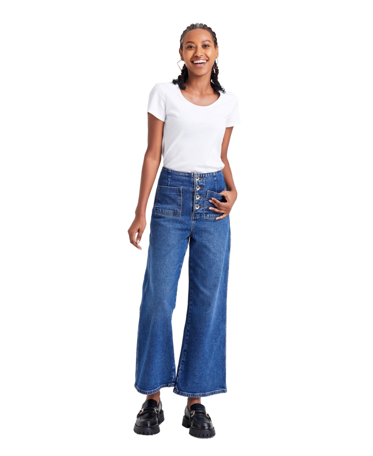 Bayeas Women's High Rise Wide Leg Jeans