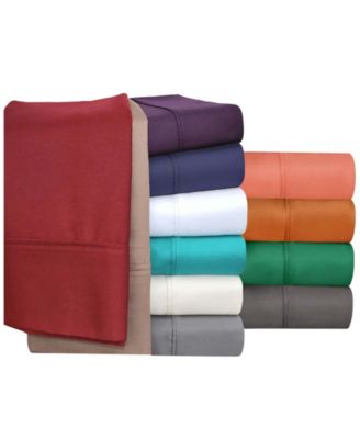 800 Thread Count Cotton 4 Piece Solid Deep Pocket Bed Sheet Set, Queen