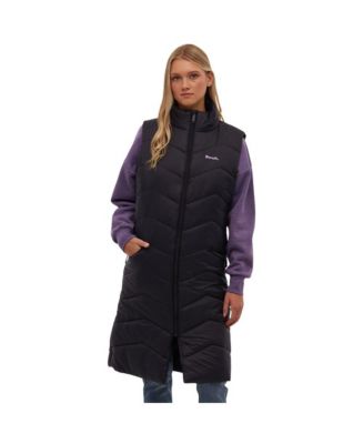 Bench DNA Women's Bench Torra Chevron Quilted Maxi Vest - Macy's