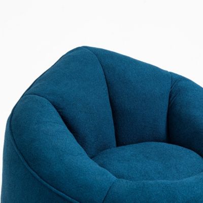 Adult Bean Bag Chair with Ottoman, Comfortable Bean Bag Couch with Armrests for Living Room