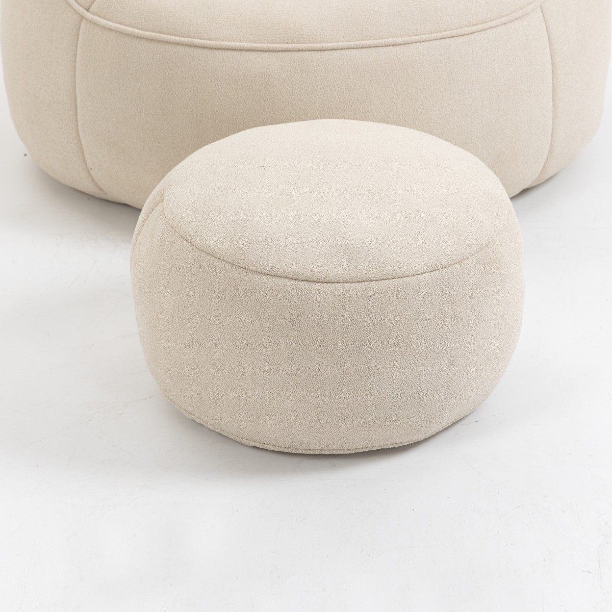 The Pop Home Adult Bean Bag Chair with Ottoman, Comfortable Bean Bag Couch with Armrests for Living Room-The Pop Home