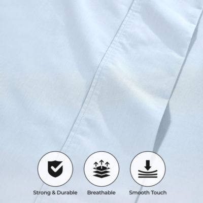 1000 Thread Count Cotton Blend Solid Deep Pocket Bed 4 Pc Sheet Set, Queen