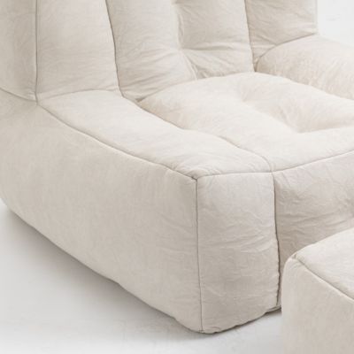Fluffy Bean Bag Chair with Ottoman, Super Soft Lazy Sofa for Living Room-The Pop Home