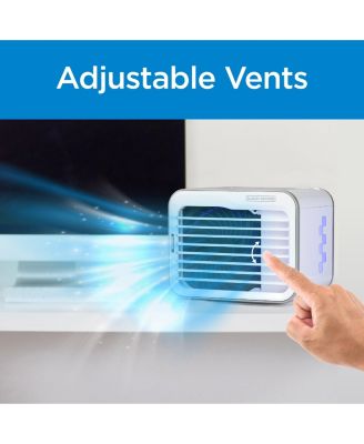 BLACK+DECKER Desktop Air Cooler, Personal Portable Fan with 3-Speeds, Evaporative Air Cooler with 0.5L Water Tank