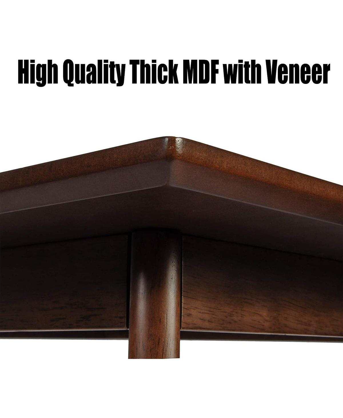 SlickblueSquare Dining Table for 4 - Stylish Wood Table for Home Kitchens - Espresso