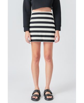 Women's Stripe Terry Skirt