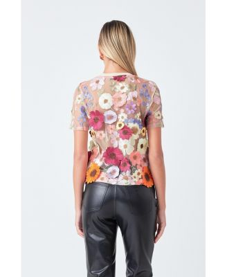 Women's Floral Embroidered Top