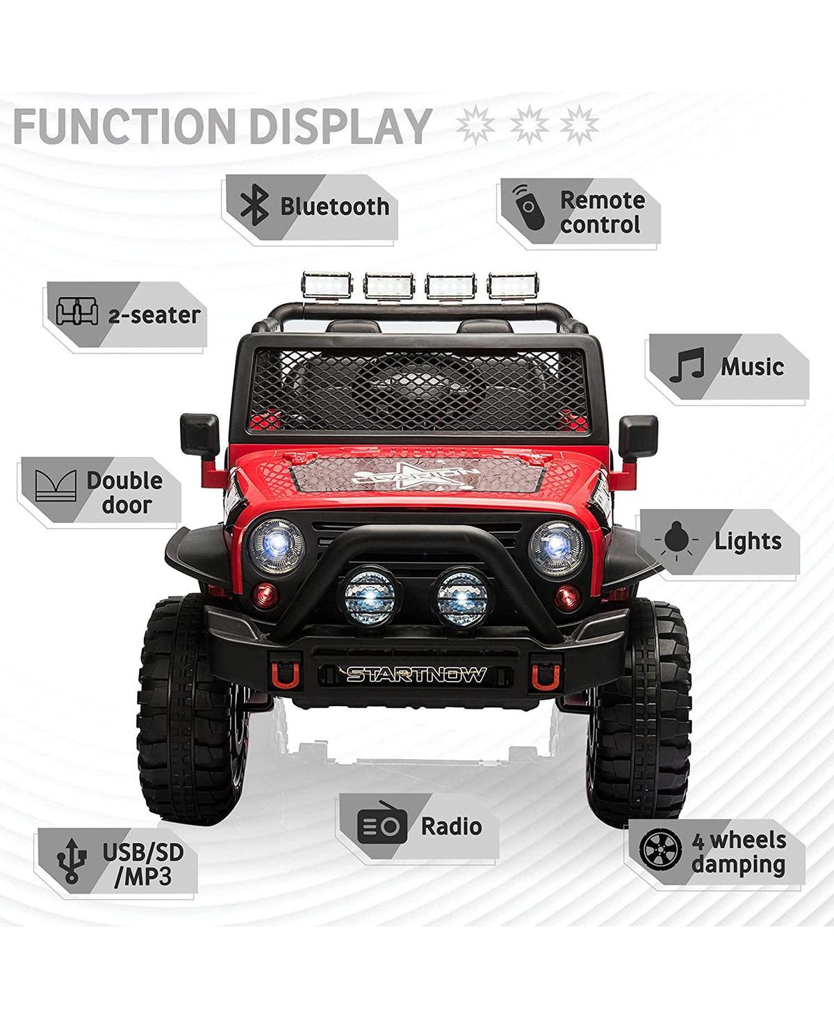 Slickblue 12V Electric Kids Ride-On Car 2-Seat Suv Truck for Exciting Adventures