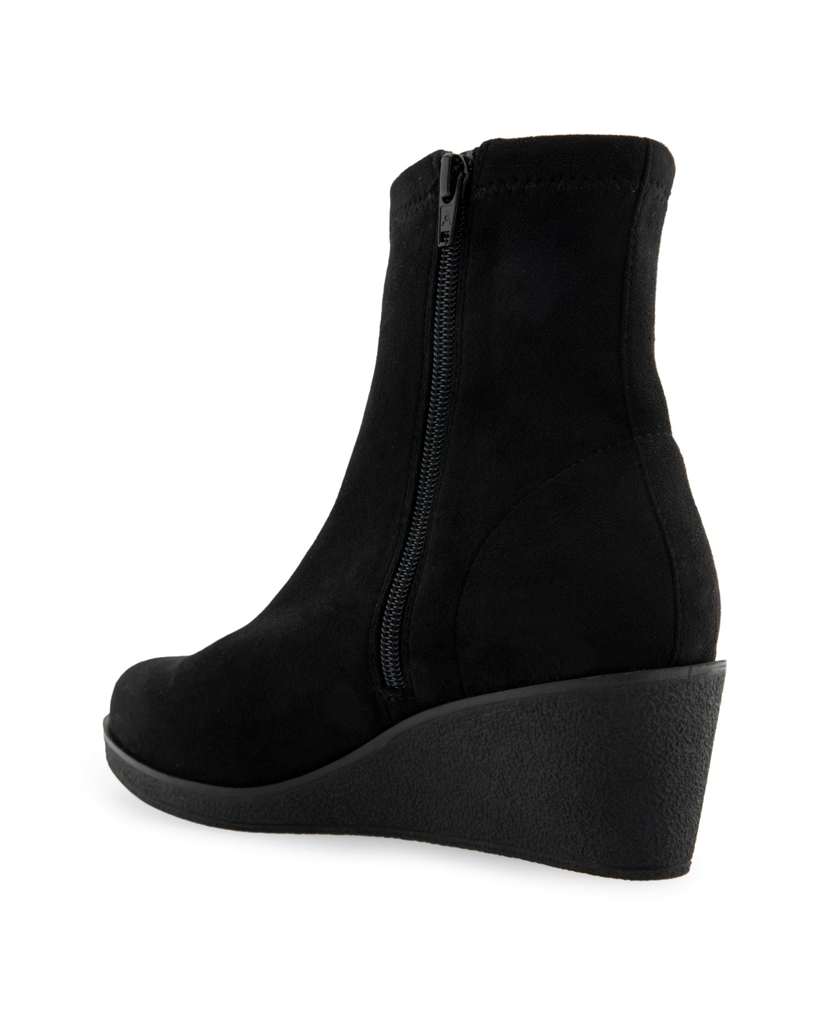 AEROSOLES WOMEN'S BINNIE WEDGE HEEL BOOTIES 