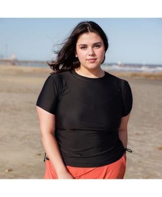 Plus Size Mock Neck Adele Swim Top