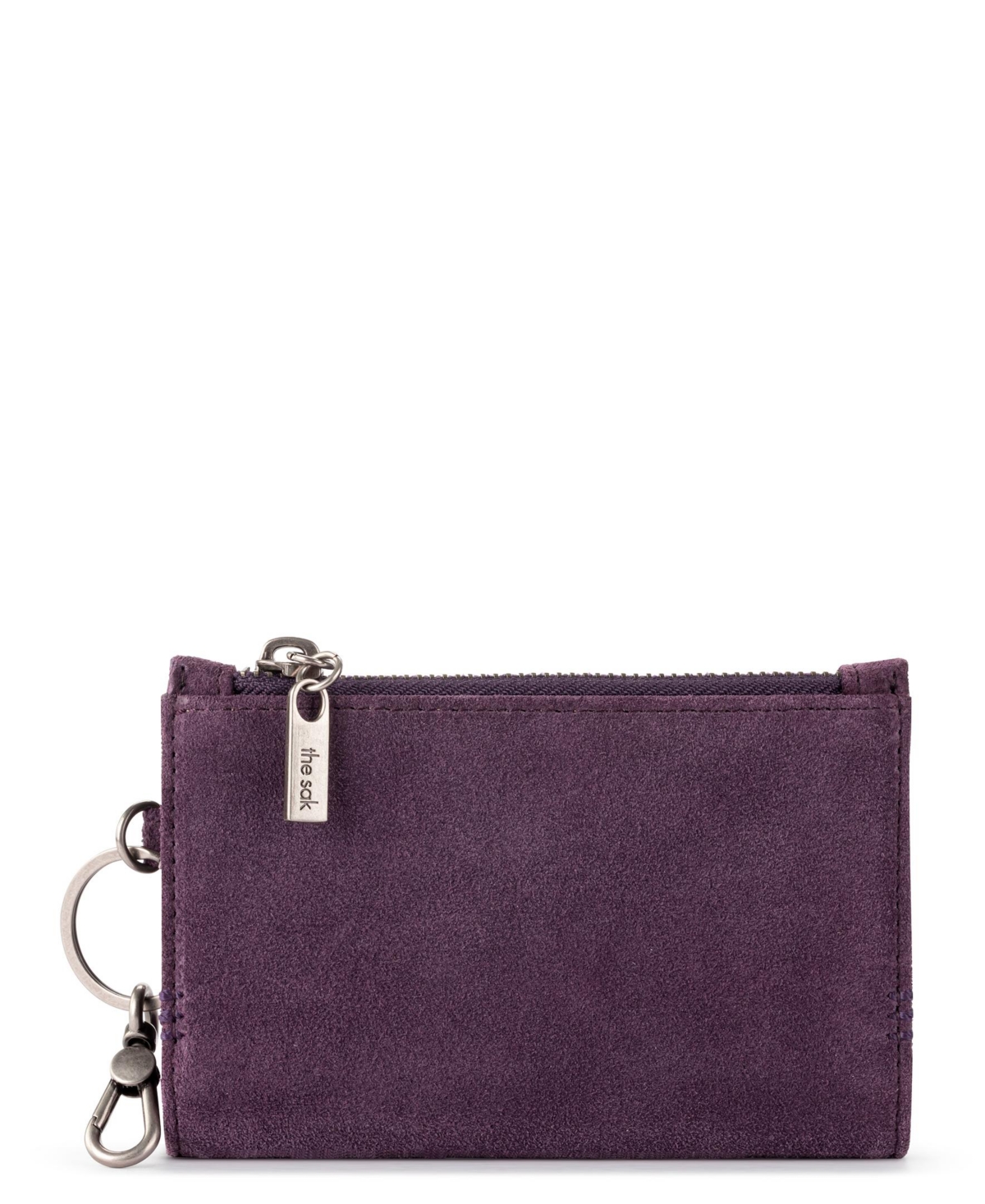 The Sak Encino Leather Wallet In Aubergine Suede